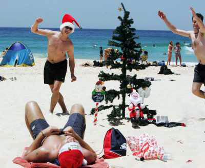 Navidades en la Playa de Bondi, Australia