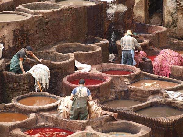 Curtimbre en Fez Marruecos