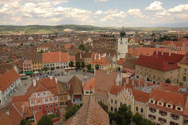 Vistas de Sibiu en Rumania