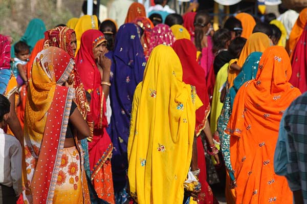 India - saris de colores