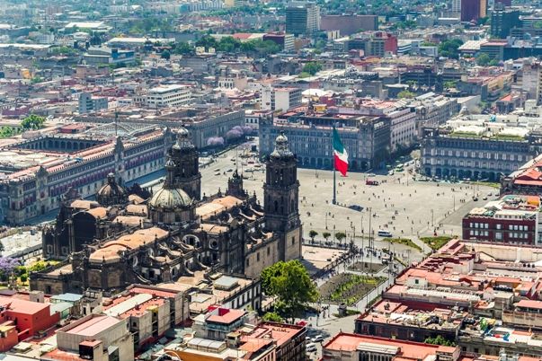 Vista aerea de Ciudad de Mexico